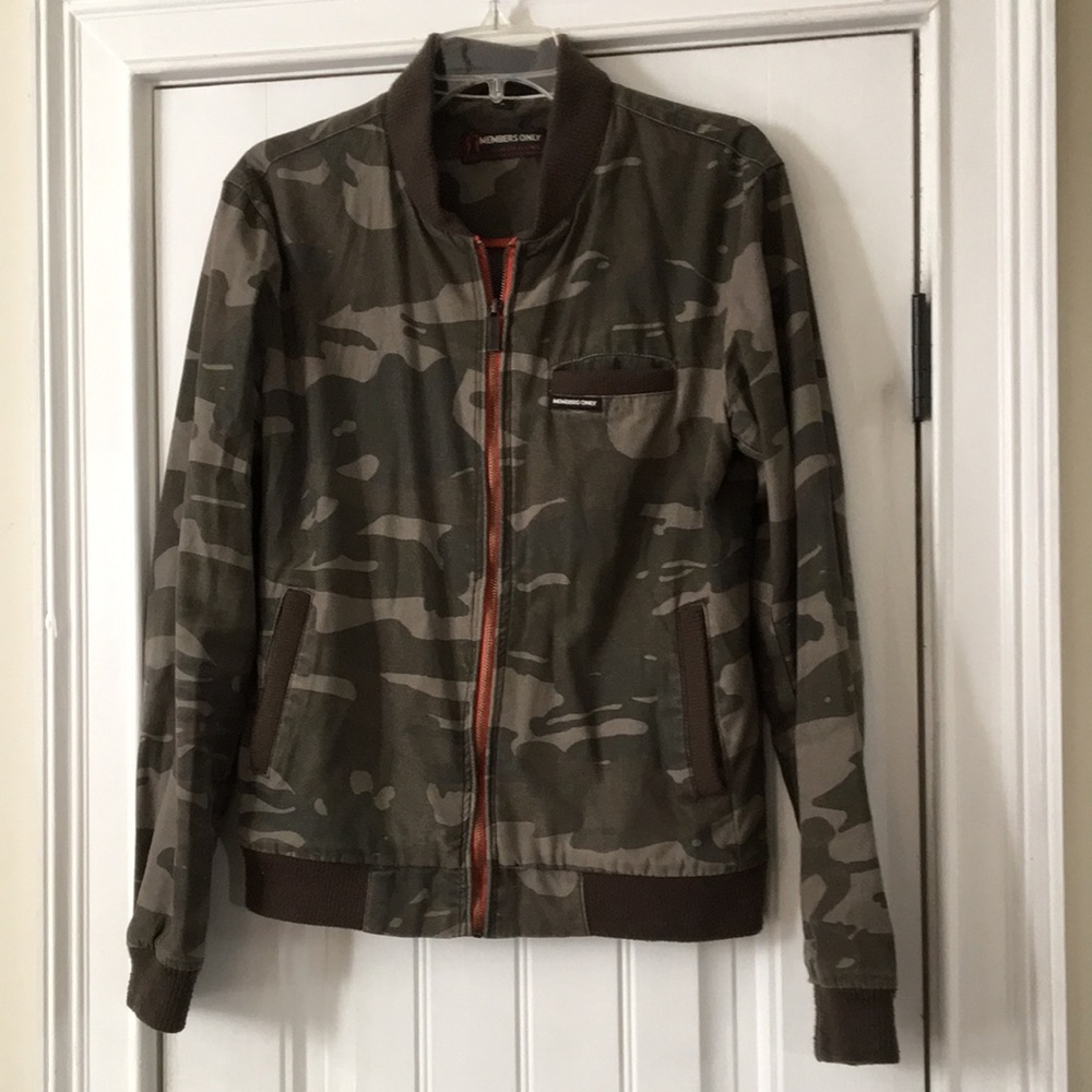 Members Only Camo Jacket, Mens Small